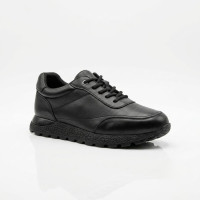 Кроссовки женские из натуральной кожи Allsy 216524 25D1D791-1 BLACK 6362 Черные демисезонные