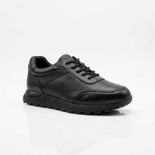 Women's sneakers made of genuine leather Allsy 216524 25D1D791-1 BLACK 6362 Black demi-season