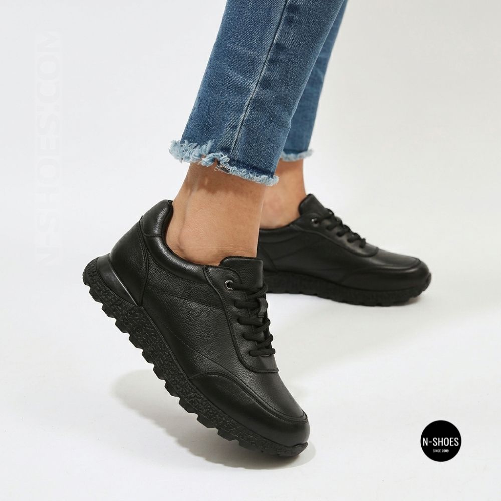Шкіряні кросівки Allsy 216524 25D1D791-1 BLACK 6362 на щодень
