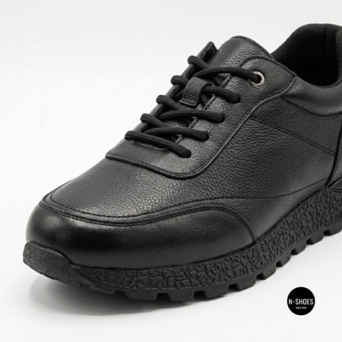 Кроссовки из кожи Allsy 216524 25D1D791-1 BLACK 6362 на весь день