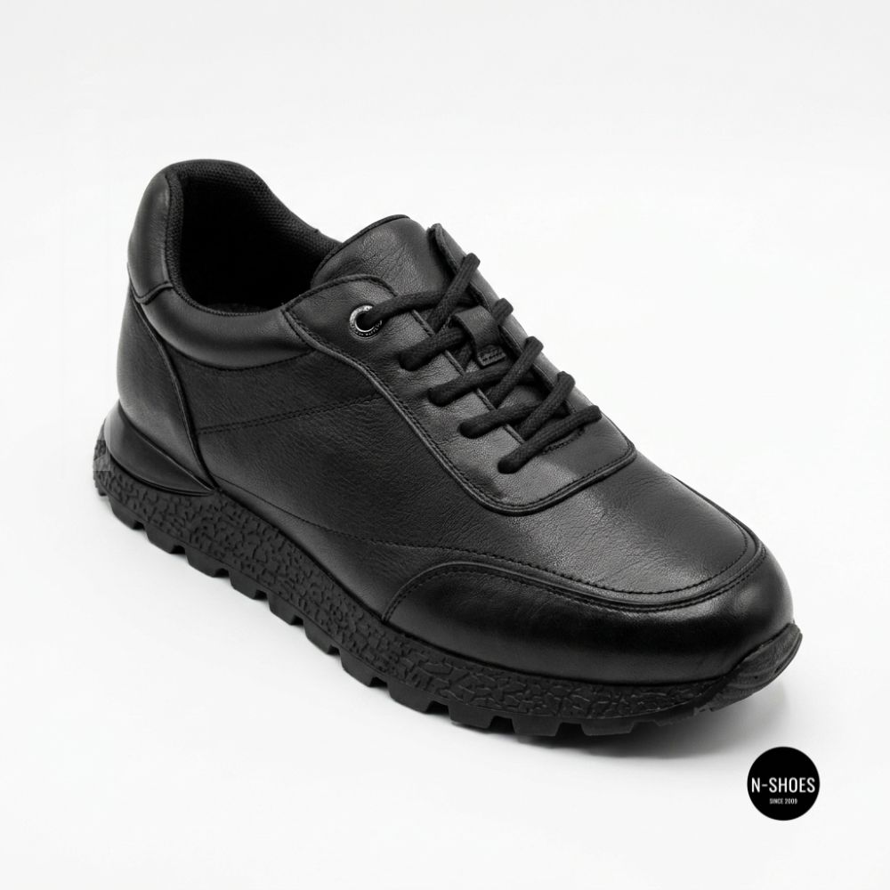 Шкіряні кросівки Allsy 216524 25D1D791-1 BLACK 6362 на щодень