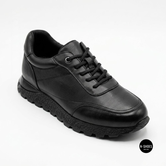 Кроссовки из кожи Allsy 216524 25D1D791-1 BLACK 6362 на весь день