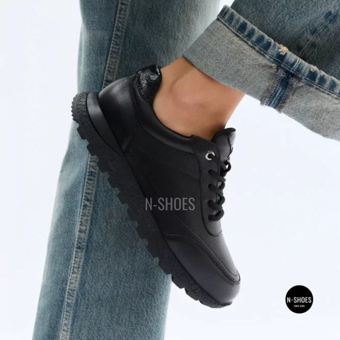Шкіряні кросівки Allsy 216524 25D1D791-1 BLACK 6362 на щодень