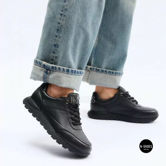 Шкіряні кросівки Allsy 216524 25D1D791-1 BLACK 6362 на щодень