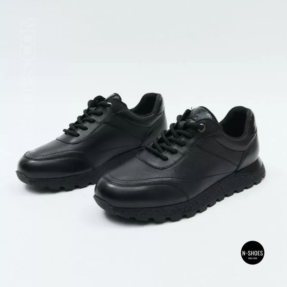 Шкіряні кросівки Allsy 216524 25D1D791-1 BLACK 6362 на щодень