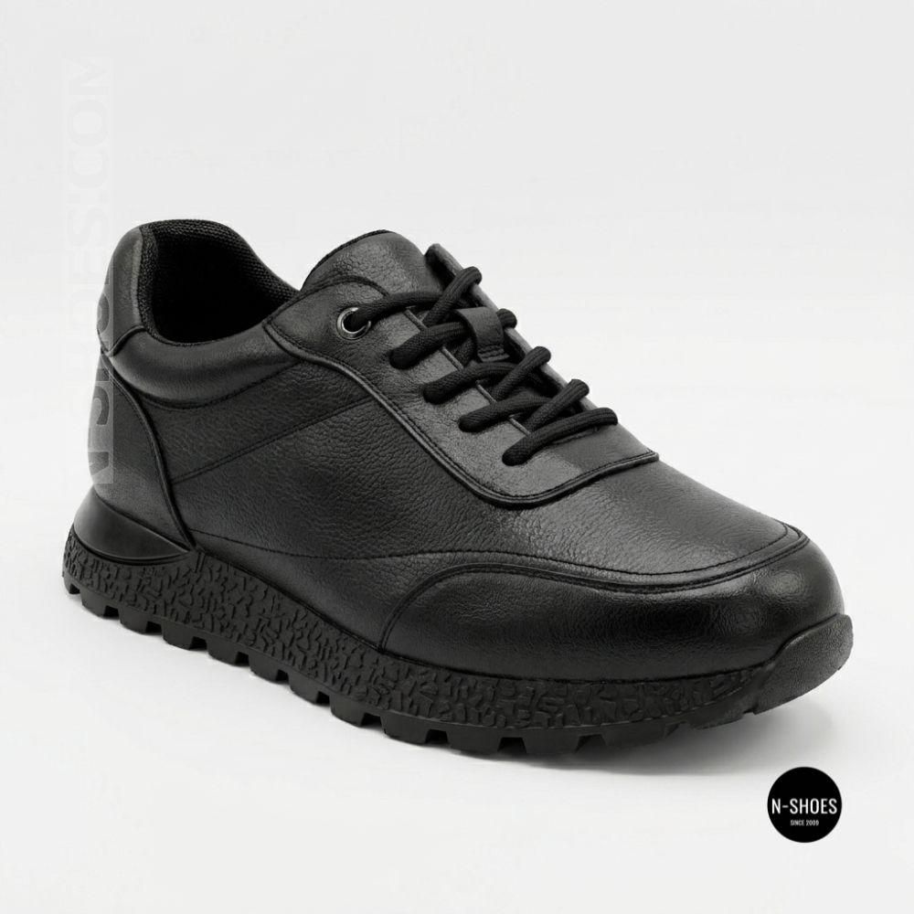 Шкіряні кросівки Allsy 216524 25D1D791-1 BLACK 6362 на щодень