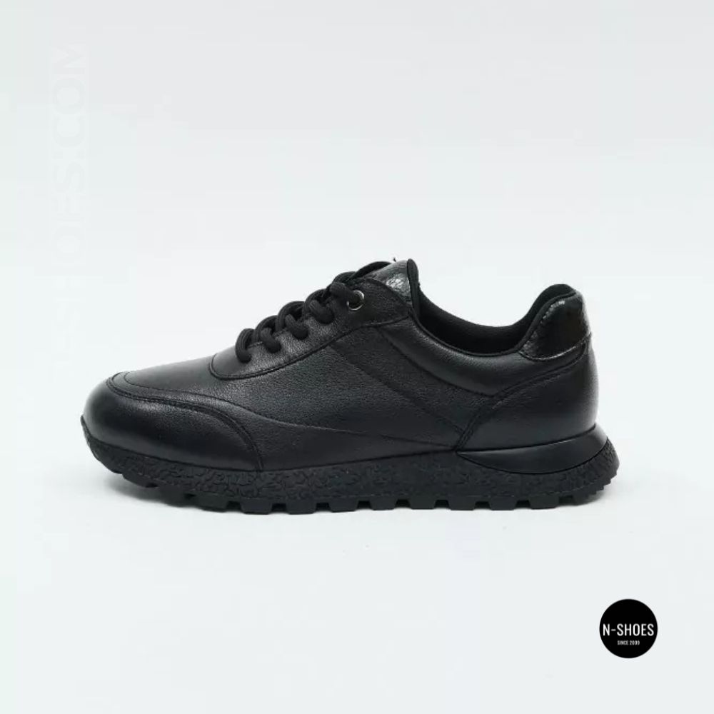 Шкіряні кросівки Allsy 216524 25D1D791-1 BLACK 6362 на щодень