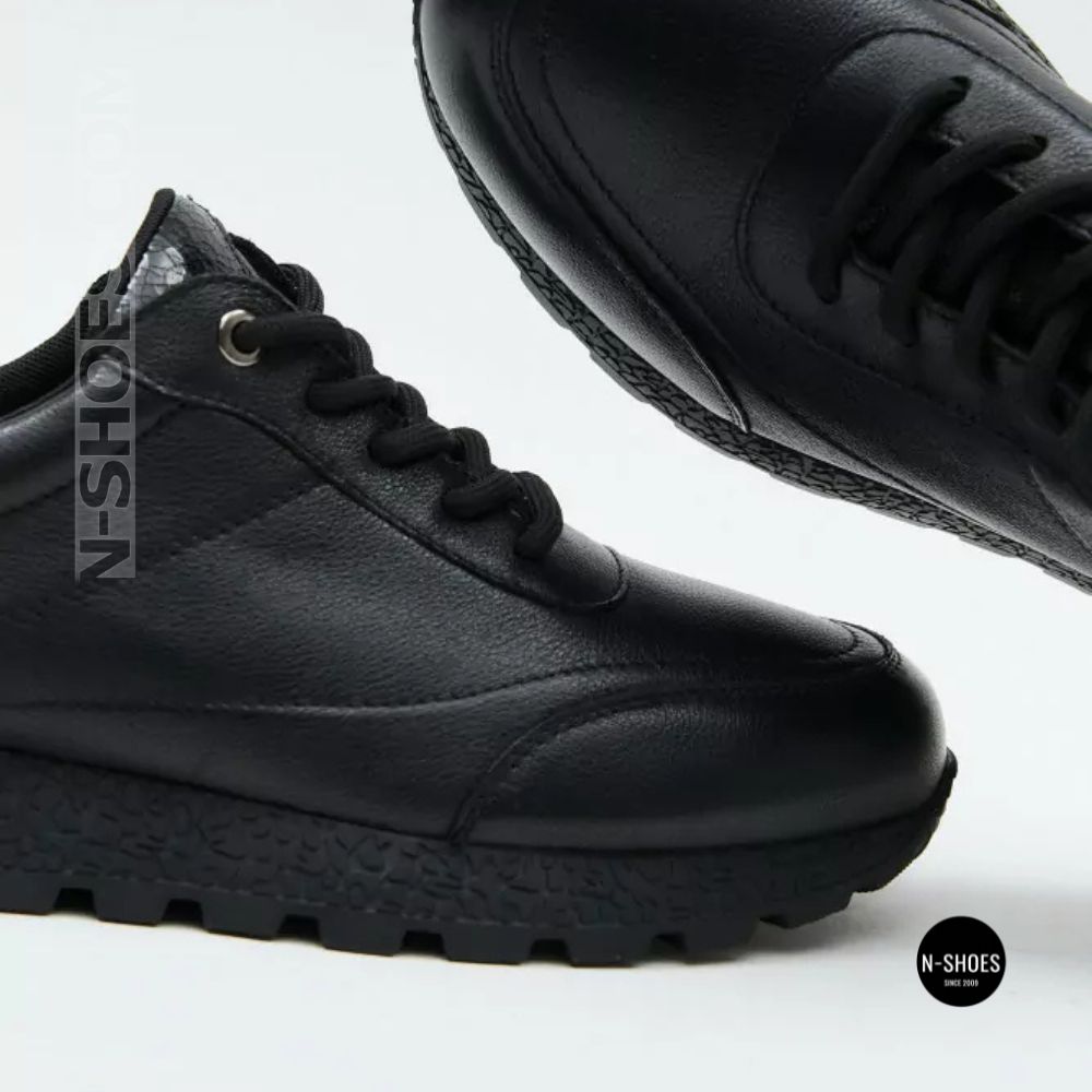 Шкіряні кросівки Allsy 216524 25D1D791-1 BLACK 6362 на щодень
