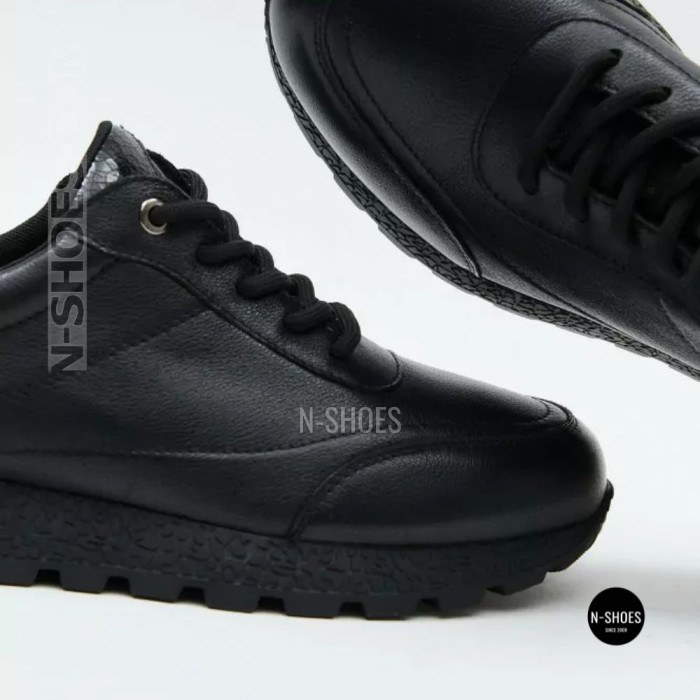 Шкіряні кросівки Allsy 216524 25D1D791-1 BLACK 6362 на щодень
