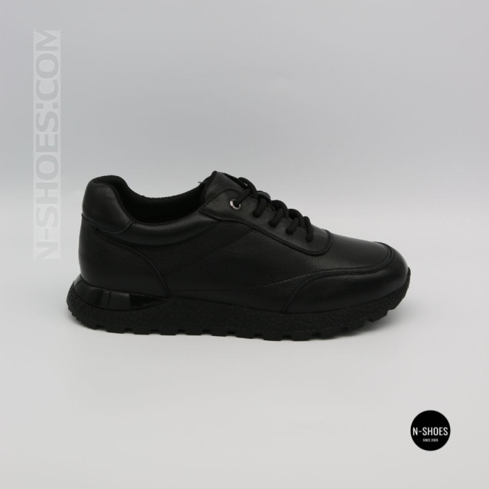 Кроссовки из кожи Allsy 216524 25D1D791-1 BLACK 6362 на весь день