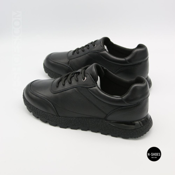 Кроссовки из кожи Allsy 216524 25D1D791-1 BLACK 6362 на весь день