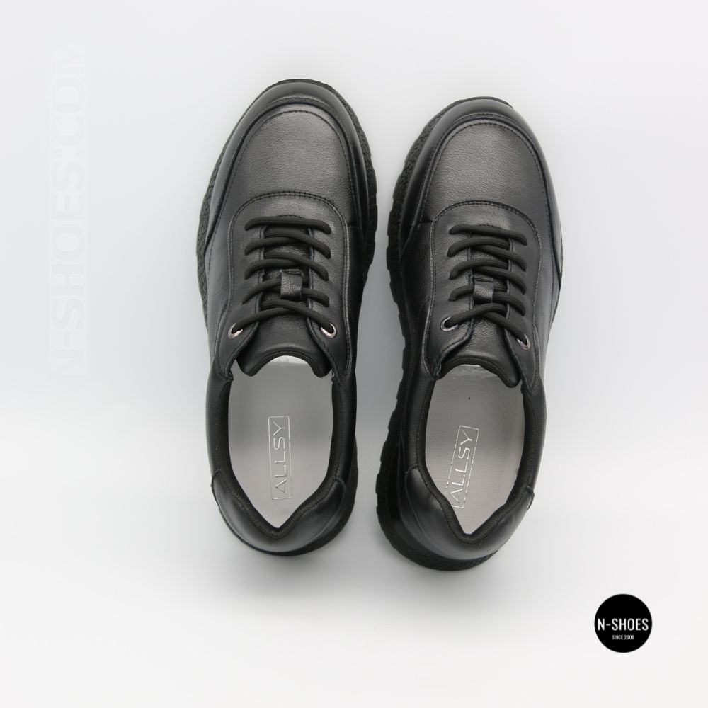 Шкіряні кросівки Allsy 216524 25D1D791-1 BLACK 6362 на щодень