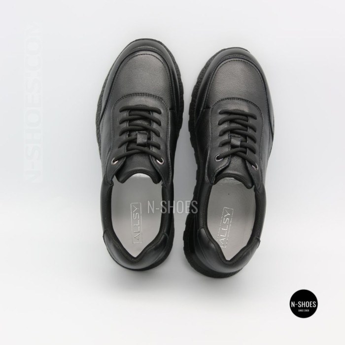 Шкіряні кросівки Allsy 216524 25D1D791-1 BLACK 6362 на щодень