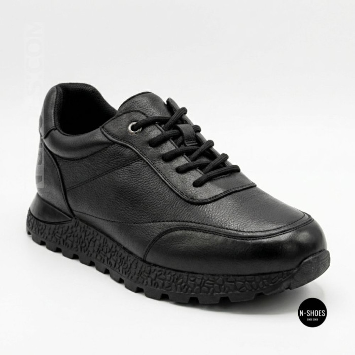 Кроссовки из кожи Allsy 216524 25D1D791-1 BLACK 6362 на весь день