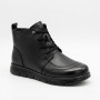 Women's leather boots Allsy 216897 687-6097-1P Lonza 219874 6368 BLACK for comfort