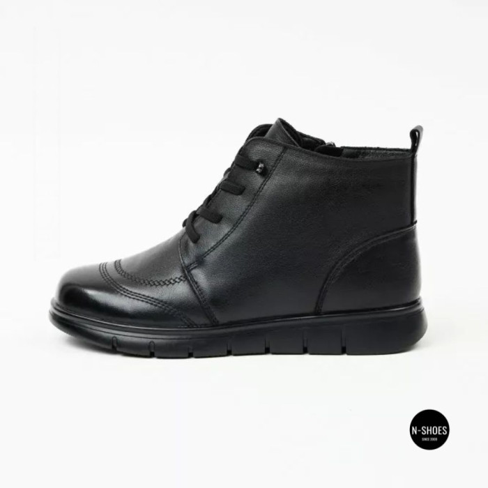 Женские кожаные ботинки Allsy 216897 687-6097-1P Lonza 219874 6368 BLACK для комфорта