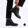Women's leather boots Allsy 216897 687-6097-1P Lonza 219874 6368 BLACK for comfort