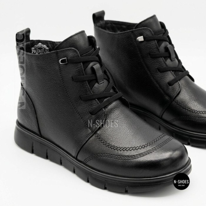 Жіночі шкіряні черевики Allsy 216897 687-6097-1P Lonza 219874 6368 BLACK для комфорту