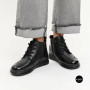 Women's leather boots Allsy 216897 687-6097-1P Lonza 219874 6368 BLACK for comfort