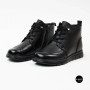 Women's leather boots Allsy 216897 687-6097-1P Lonza 219874 6368 BLACK for comfort