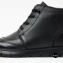 Women's leather boots Allsy 216897 687-6097-1P Lonza 219874 6368 BLACK for comfort