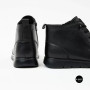 Women's leather boots Allsy 216897 687-6097-1P Lonza 219874 6368 BLACK for comfort