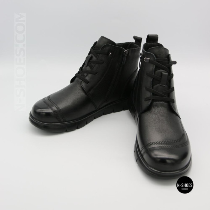 Женские кожаные ботинки Allsy 216897 687-6097-1P Lonza 219874 6368 BLACK для комфорта