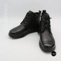 Women's leather boots Allsy 216897 687-6097-1P Lonza 219874 6368 BLACK for comfort