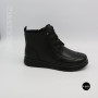 Women's leather boots Allsy 216897 687-6097-1P Lonza 219874 6368 BLACK for comfort