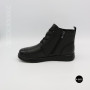 Women's leather boots Allsy 216897 687-6097-1P Lonza 219874 6368 BLACK for comfort