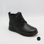 Women's leather boots Allsy 216897 687-6097-1P Lonza 219874 6368 BLACK for comfort