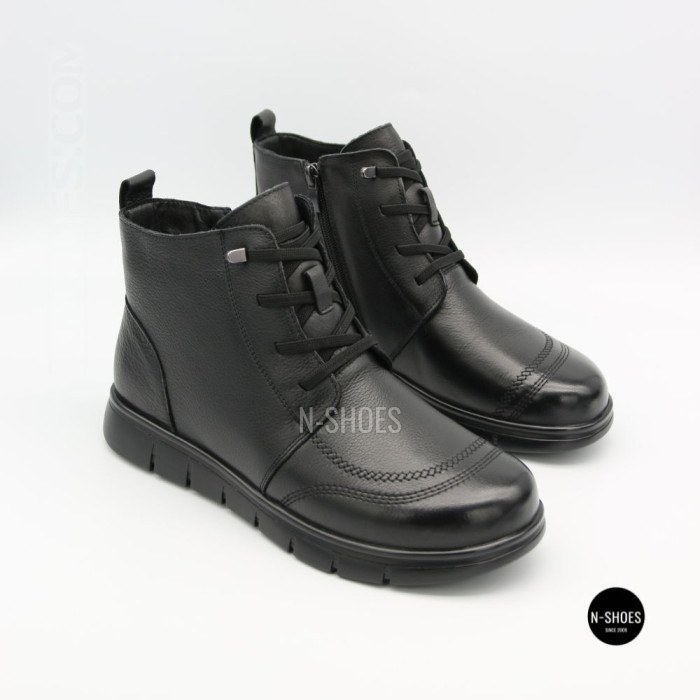 Жіночі шкіряні черевики Allsy 216897 687-6097-1P Lonza 219874 6368 BLACK для комфорту