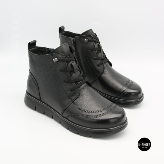 Женские кожаные ботинки Allsy 216897 687-6097-1P Lonza 219874 6368 BLACK для комфорта