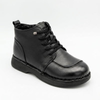 Комфортні жіночі черевики Allsy 214972 26Q10M3638-1 6370 BLACK з натуральної шкіри на низькому ходу