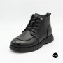 Comfortable Leather Boots Allsy 214972 26Q10M3638-1 6370 BLACK
