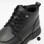 Comfortable Leather Boots Allsy 214972 26Q10M3638-1 6370 BLACK