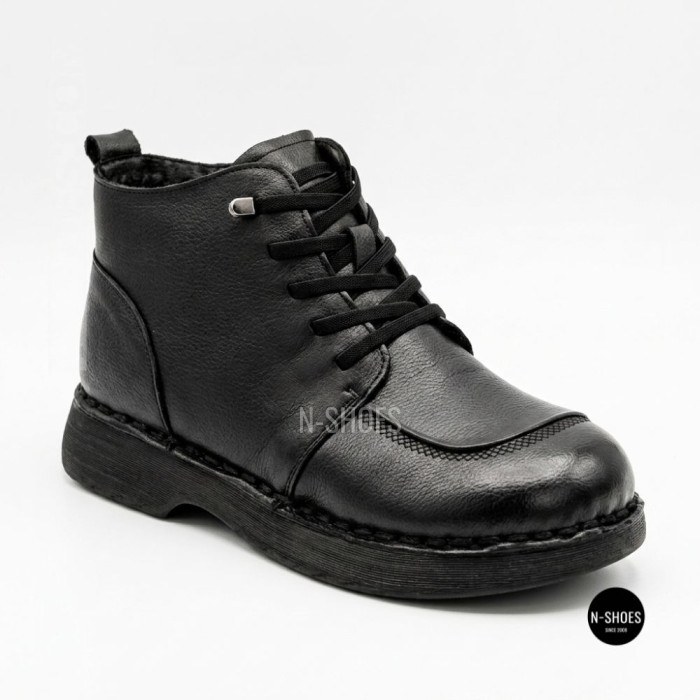 Комфортні шкіряні черевики Allsy 214972 26Q10M3638-1 Lonza 219949 6370 BLACK