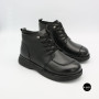 Comfortable Leather Boots Allsy 214972 26Q10M3638-1 6370 BLACK