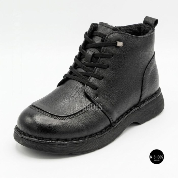 Комфортні шкіряні черевики Allsy 214972 26Q10M3638-1 Lonza 219949 6370 BLACK