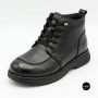 Comfortable Leather Boots Allsy 214972 26Q10M3638-1 6370 BLACK