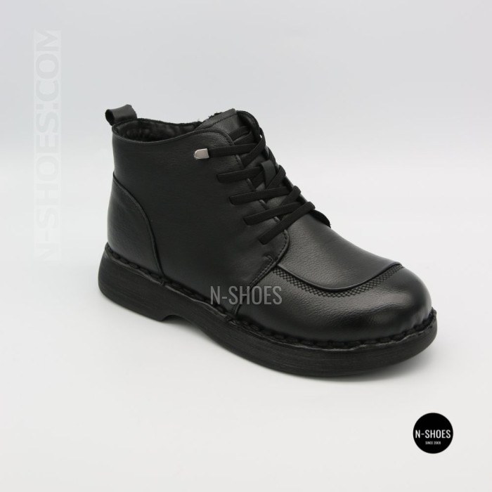 Комфортні шкіряні черевики Allsy 214972 26Q10M3638-1 Lonza 219949 6370 BLACK