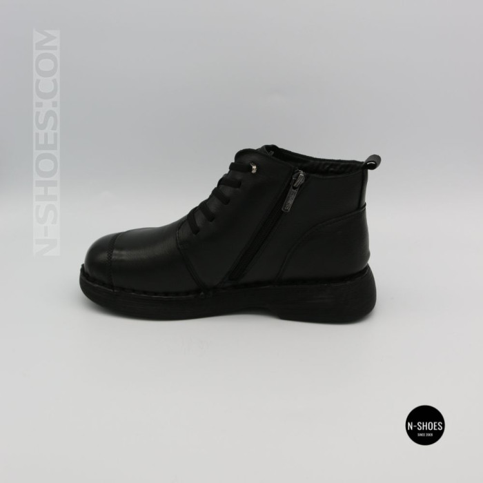 Комфортные кожаные ботинки Allsy 214972 26Q10M3638-1 Lonza 219949 6370 BLACK