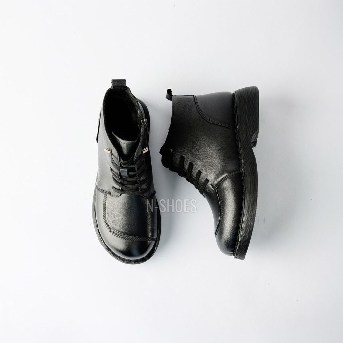 Комфортні шкіряні черевики Allsy 214972 26Q10M3638-1 Lonza 219949 6370 BLACK