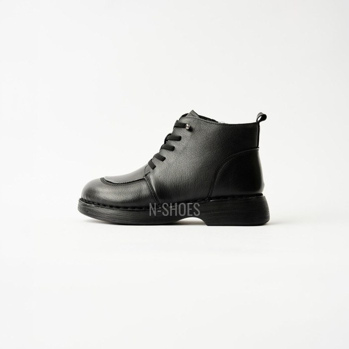 Комфортні шкіряні черевики Allsy 214972 26Q10M3638-1 Lonza 219949 6370 BLACK