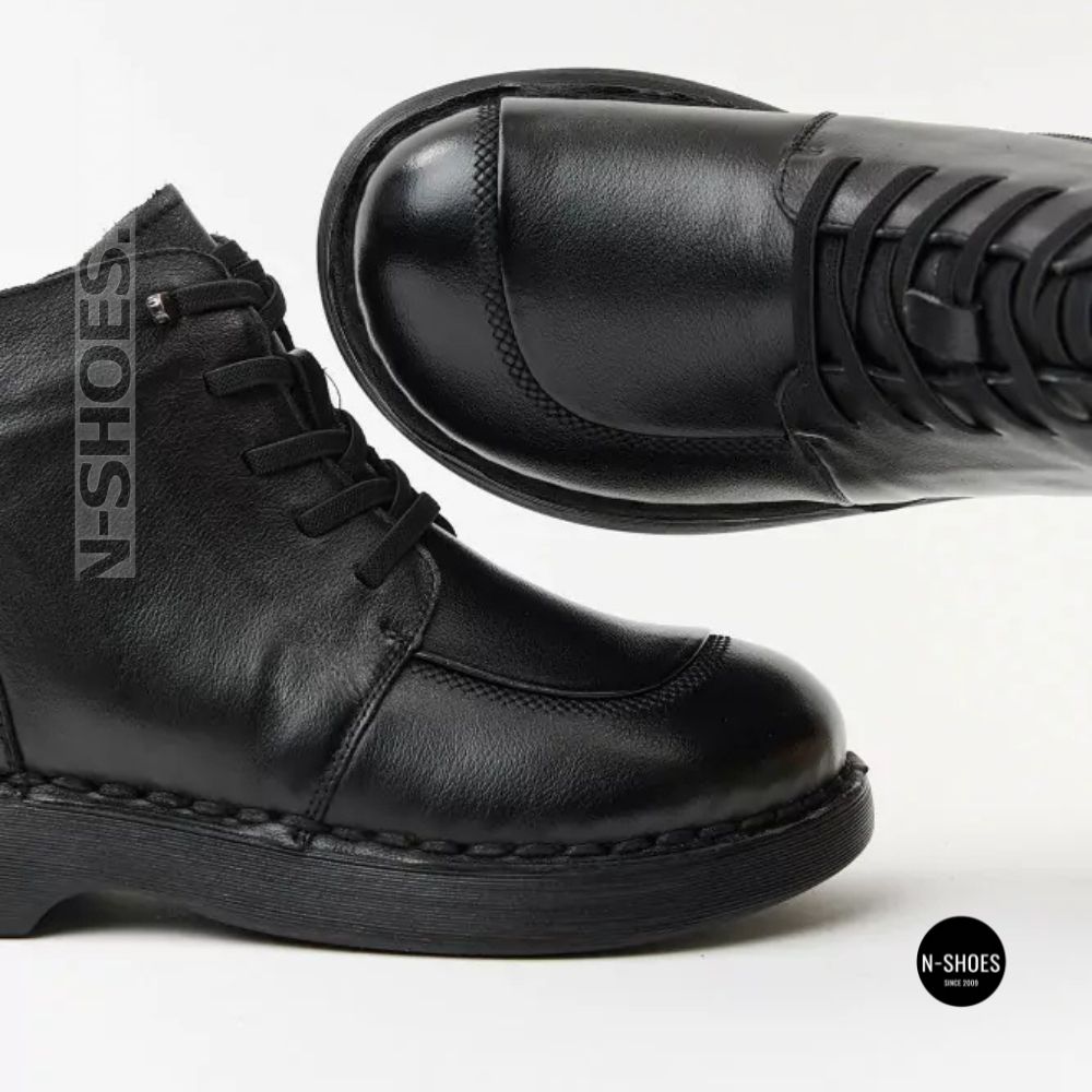 Комфортні шкіряні черевики Allsy 214972 26Q10M3638-1 Lonza 219949 6370 BLACK