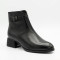 Жіночі шкіряні черевики ботильйони Anna Lucci 217196 T1518-H55-12 6372 BLACK чорні на низькому підборові з ремінцем та пряжкою демісезонні
