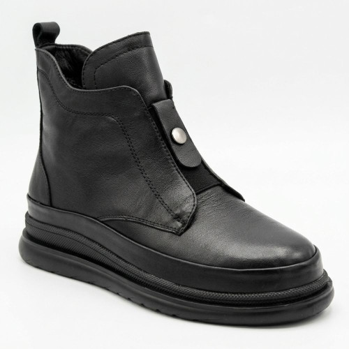 Женские демисезонные ботинки Allsy 216638 C52271-528 BLACK Lonza 217923 6380 классические черные из натуральной кожи