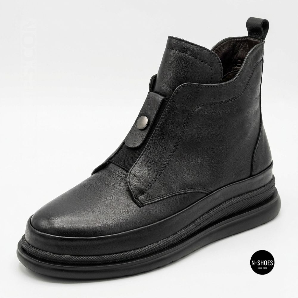 Стильные кожаные ботинки Allsy 216638 C52271-528 BLACK Lonza 217923 6380