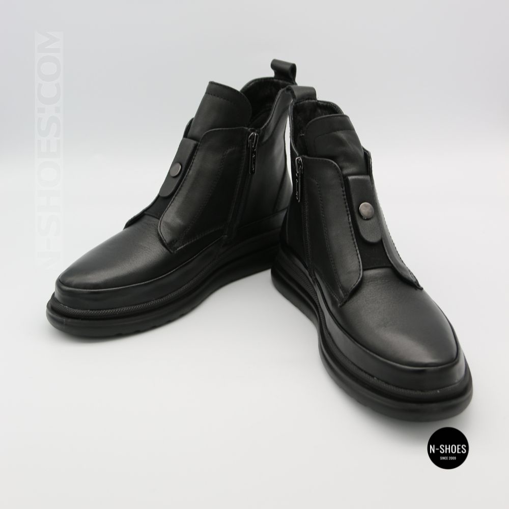 Стильные кожаные ботинки Allsy 216638 C52271-528 BLACK Lonza 217923 6380