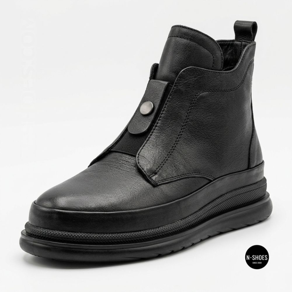 Стильные кожаные ботинки Allsy 216638 C52271-528 BLACK Lonza 217923 6380